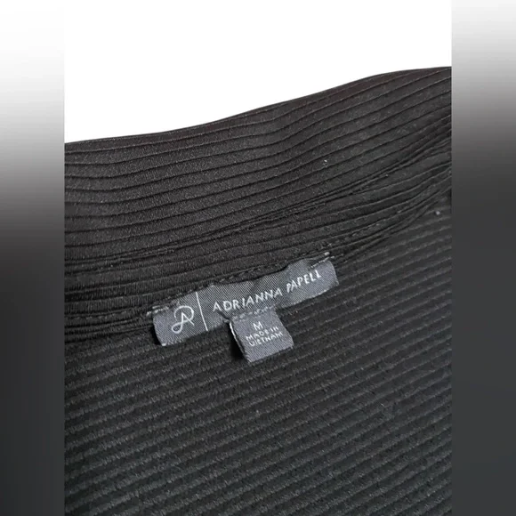 Adrianna Pappell Med Two Piece Matching Set Wide Leg Pants and Top Black Lounge - Picture 13 of 13